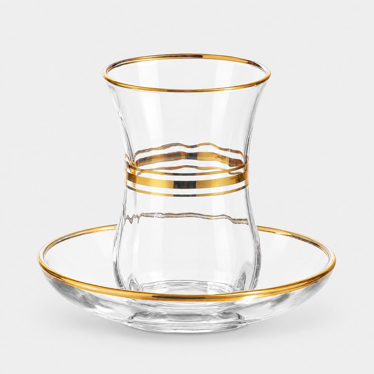 12-Piece Belly Tea Cup Set, Balaire (6 Cups + 6 Saucers)