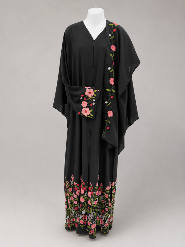 Floral Embroidered Abaya
