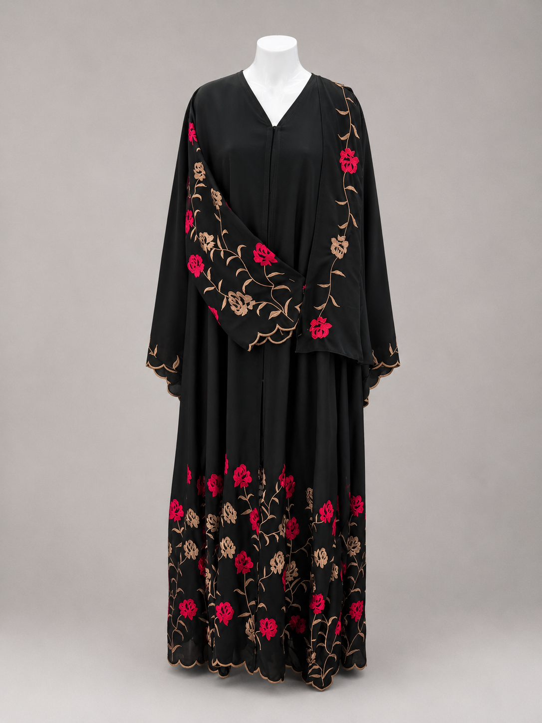 Rose Embroidered Abaya