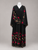 rose emboridered abaya