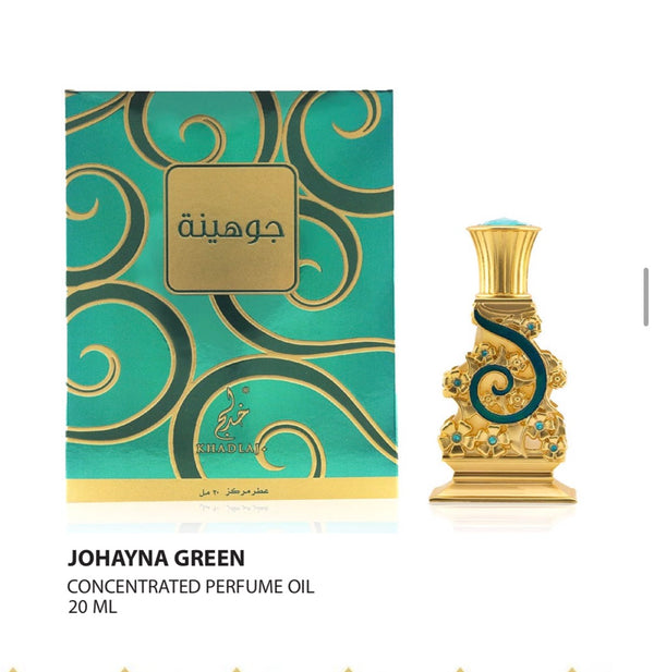 Johayna (Green) by Khadlaj (attar oil) at Hayat's Fashion Houston