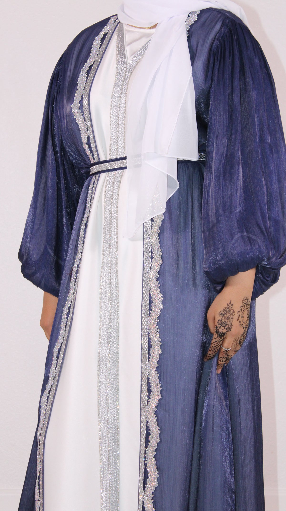 Mother Daughter 3-Piece Organza Abaya