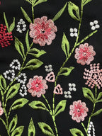 floral embroidered abaya