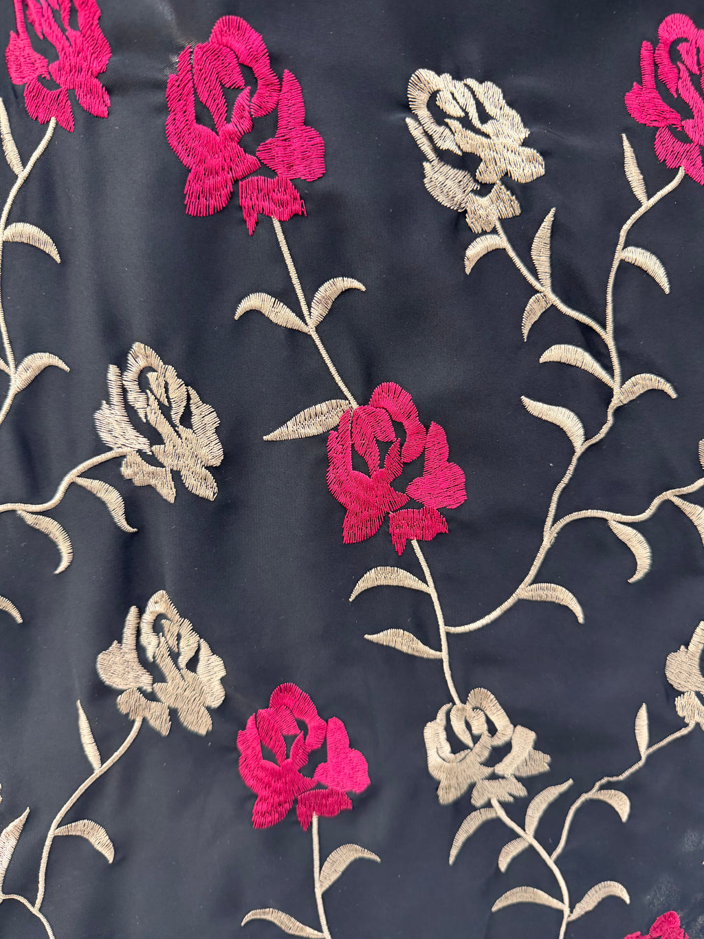 rose emboridered abaya