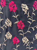 rose emboridered abaya