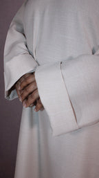 linen abaya with pockets