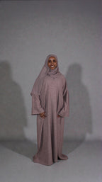 linen abaya with pockets