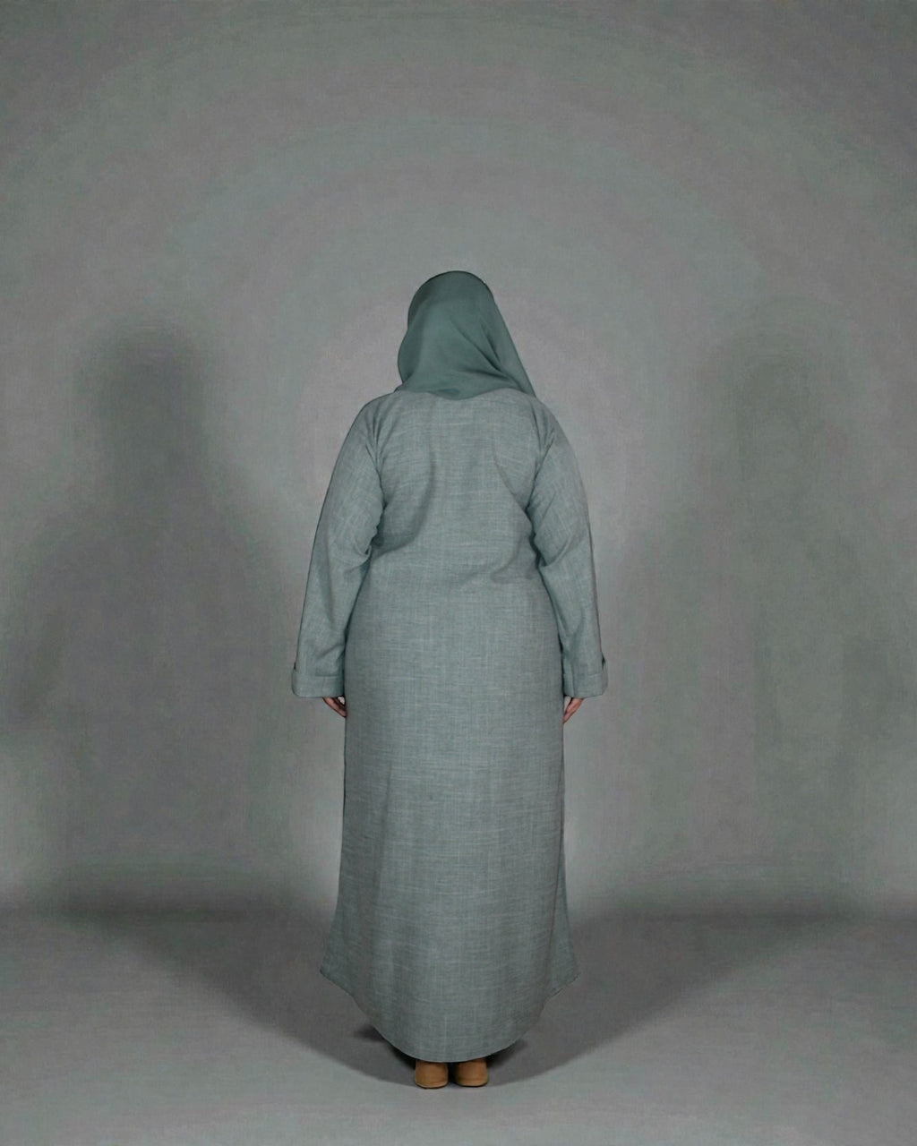 linen abaya with pockets