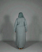 linen abaya with pockets