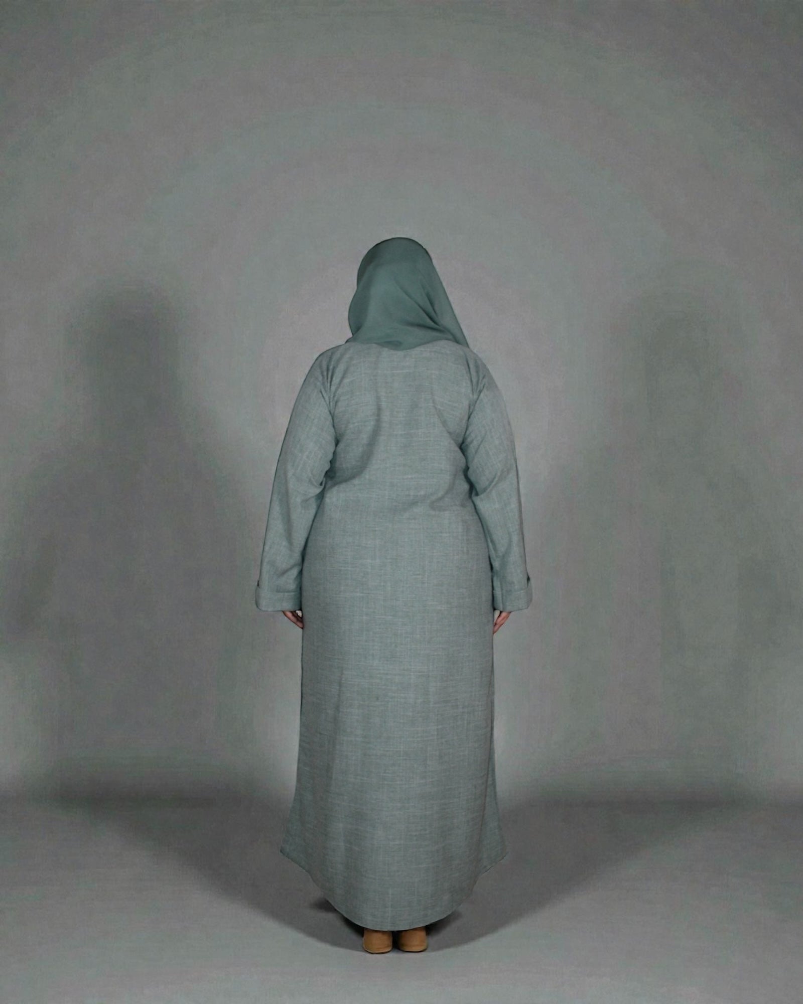 linen abaya with pockets