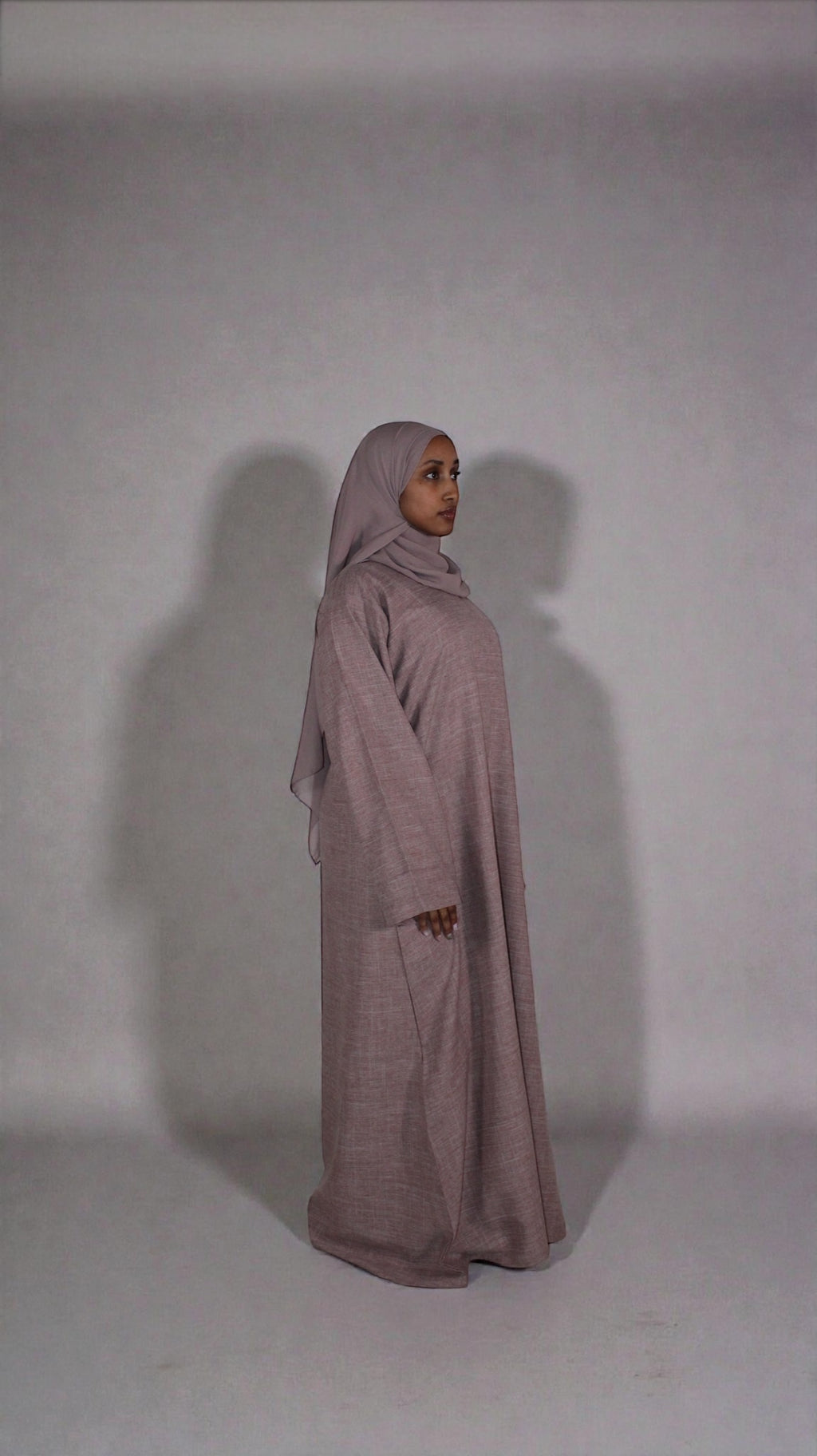 linen abaya with pockets
