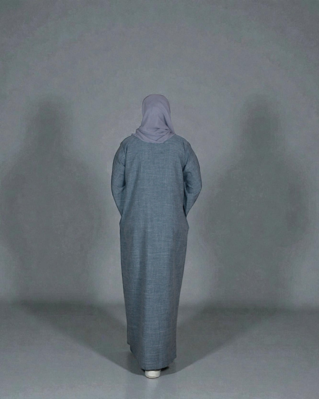 linen abaya with pockets