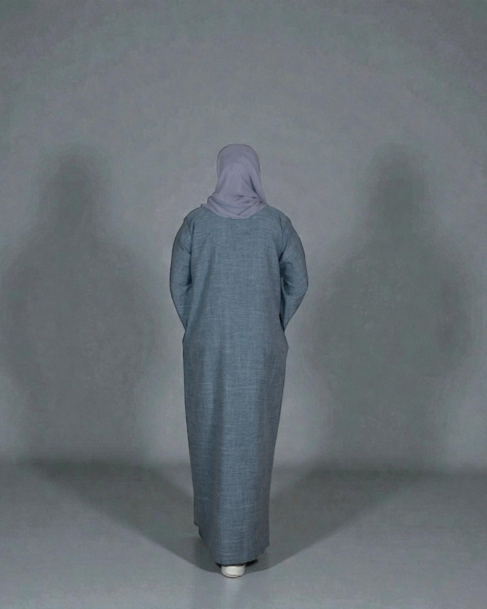 linen abaya with pockets