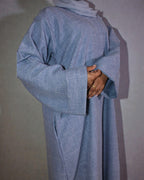 linen abaya with pockets