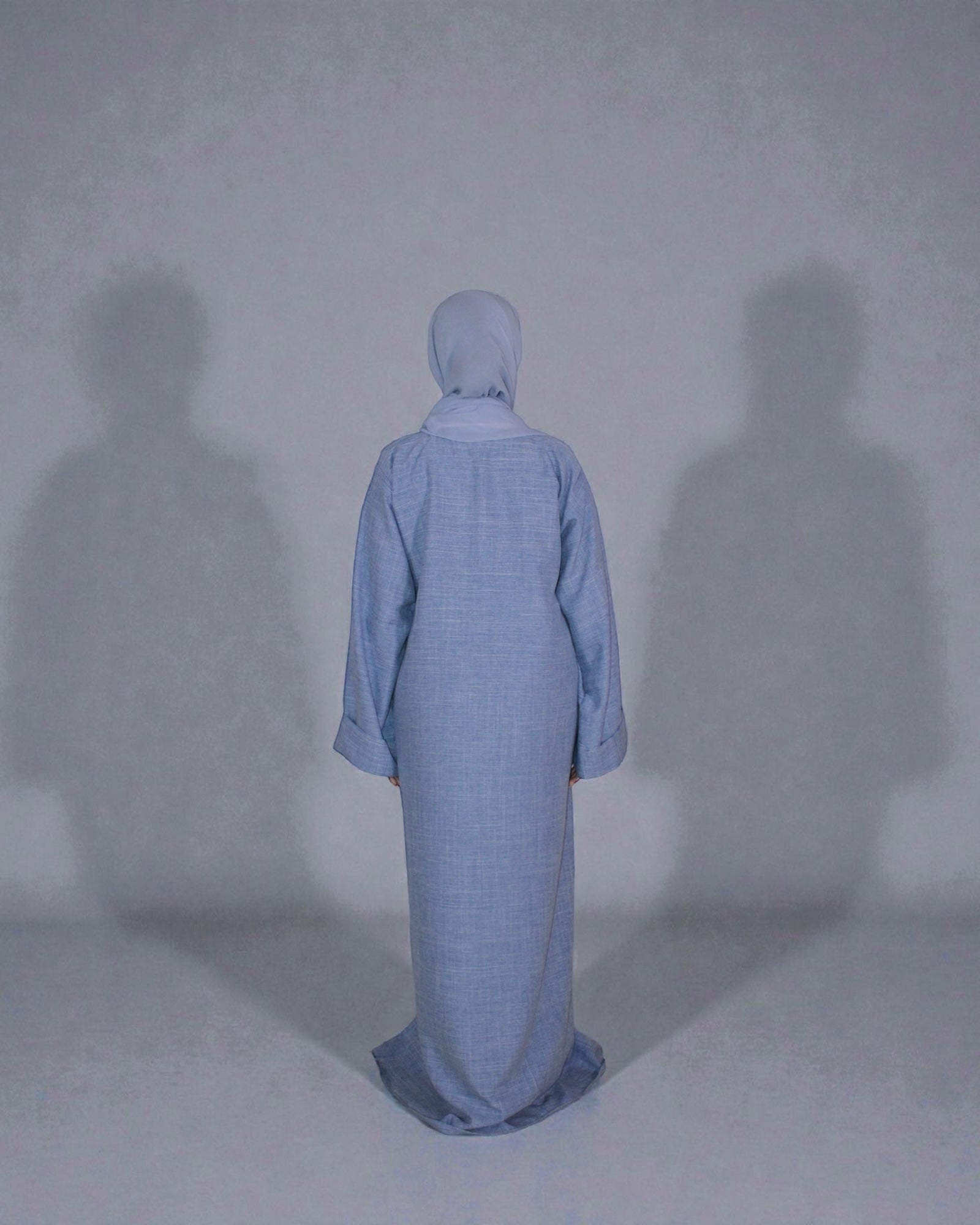 linen abaya with pockets