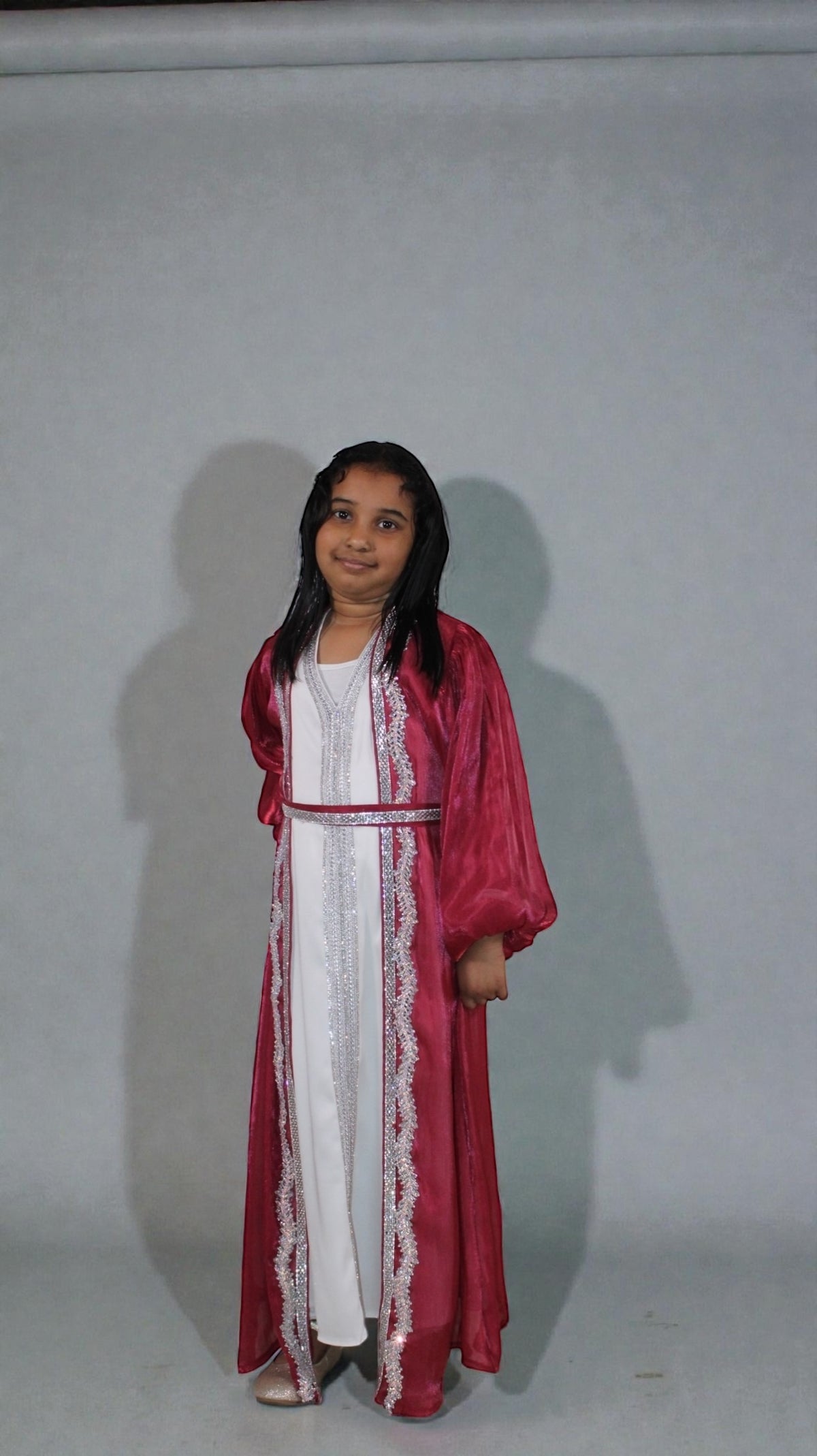 Mother Daughter 3-Piece Organza Abaya