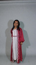 Mother Daughter 3-Piece Organza Abaya