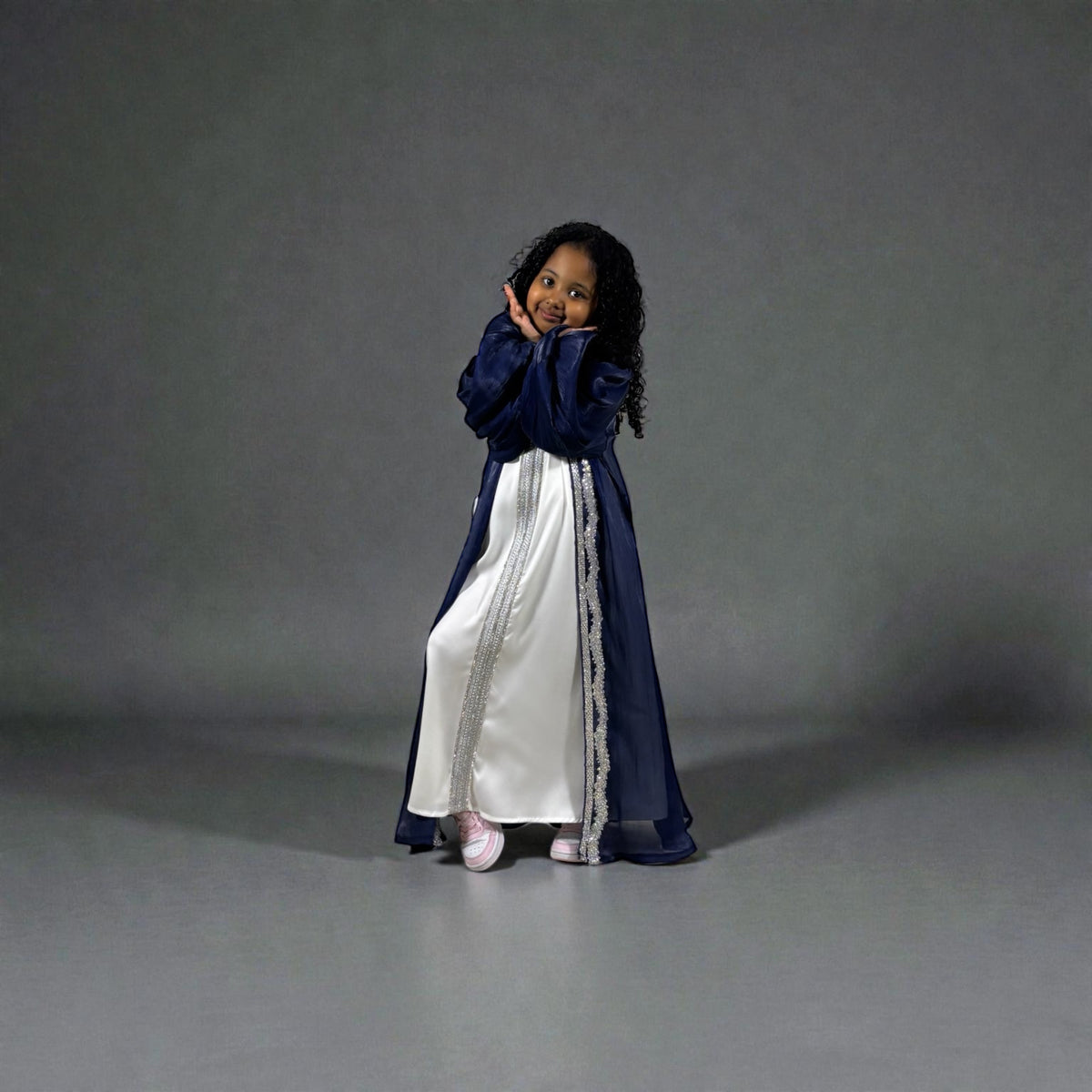 Mother Daughter 3-Piece Organza Abaya