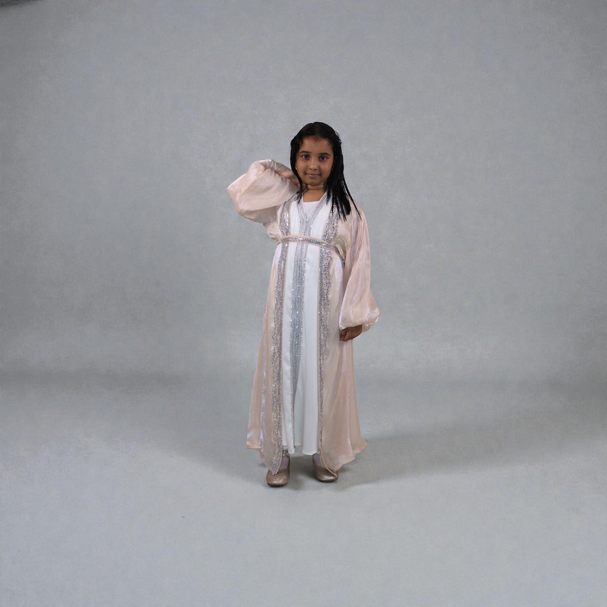 Mother Daughter 3-Piece Organza Abaya